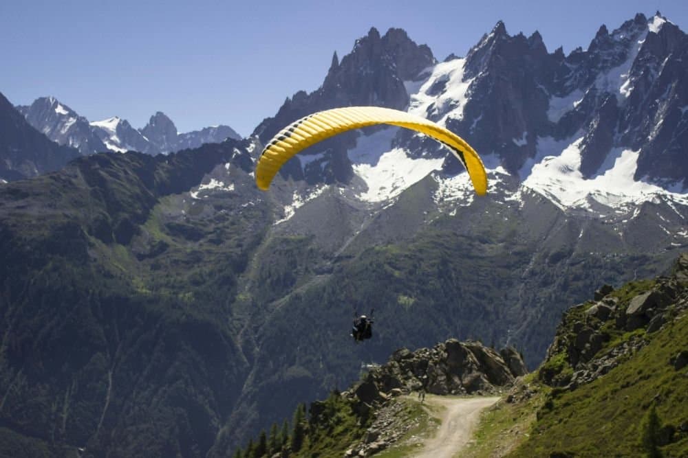 Paragliding at Bir Camp